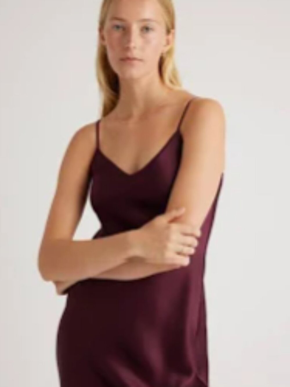 NWT Showpo Bedtime Slip dress Size 6 Wine colored satin.